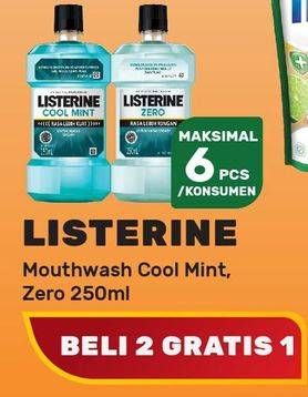 Promo Harga LISTERINE Mouthwash Antiseptic Cool Mint, Zero 250 ml - Yogya