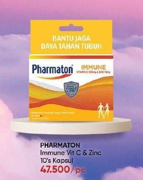 Promo Harga Pharmaton Formula Immune Vitamin C 500mg + Zinc  10 pcs - Guardian