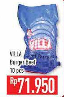 Promo Harga VILLA Beef Burger 10 pcs - Hypermart
