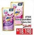 Promo Harga ATTACK Fresh Up Softener Dazzling Lilac, Sakura Blossom 800 ml - Hypermart