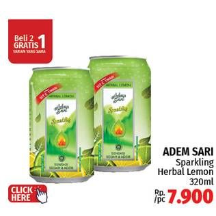 Promo Harga Adem Sari Ching Ku Sparkling Herbal Lemon 320 ml - LotteMart