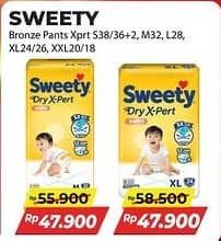 Promo Harga Sweety Bronze Pants Dry X-Pert XL26, XL24, XXL20, XXL18 18 pcs - Alfamart