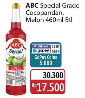 Promo Harga ABC Syrup Special Grade Coco Pandan, Melon 485 ml - Alfamidi