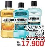 Promo Harga Listerine Mouthwash Antiseptic 250 ml - LotteMart