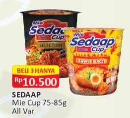 Promo Harga SEDAAP Mie Cup All Variants 77 gr - Alfamart