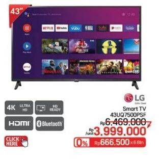 Promo Harga LG UQ7500 UHD TV 43UQ7500PSF 43 Inch  - LotteMart