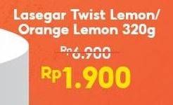 Promo Harga Lasegar Twist Larutan Penyegar Kecuali Lemon, Kecuali Orange Lemon 320 ml - Indomaret