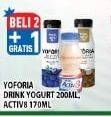 Promo Harga YOFORIA Yoghurt 200ml/Fermented Milk Drink Activ8 170ml  - Hypermart