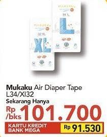 Promo Harga Makuku Air Diapers Slim Pants L34, XL32 32 pcs - Carrefour