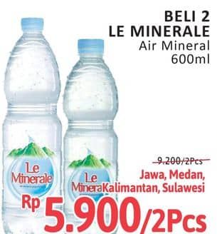 Promo Harga Le Minerale Air Mineral 600 ml - Alfamidi