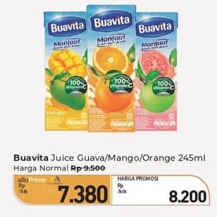 Promo Harga Buavita Fresh Juice Guava, Mango, Orange 250 ml - Carrefour