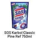 Promo Harga SOS Karbol Wangi Classic Pine 750 ml - Alfamart