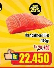 Promo Harga Salmon Fillet per 100 gr - Hypermart