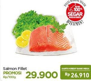 Promo Harga Salmon Fillet per 100 gr - Carrefour
