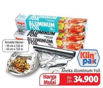 Promo Harga KLINPAK Aluminium Foil All Variants  - Lotte Grosir