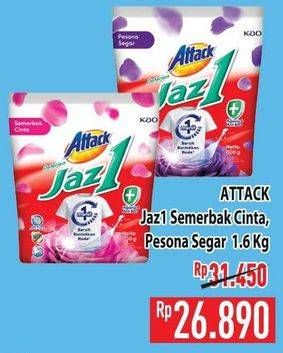 Promo Harga Attack Jaz1 Detergent Powder Semerbak Cinta, Pesona Segar 1700 gr - Hypermart