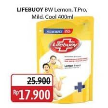 Promo Harga Lifebuoy Body Wash Lemon Fresh, Total 10, Mild Care, Cool Fresh 400 ml - Alfamidi