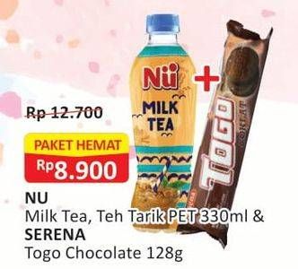 Promo Harga Nu Milk Tea, Teh Tarik + Serena Togo  - Alfamart
