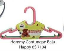 Promo Harga Gantungan Baju Hommy Happy 7104 6 pcs - Hari Hari