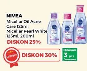 Promo Harga Nivea MicellAir Skin Breathe Micellar Water Oil Acne Care, Pearl White 125 ml - Yogya