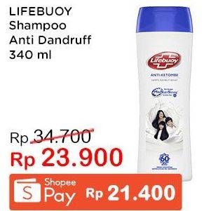 Promo Harga LIFEBUOY Shampoo Anti Dandruff 340 ml - Indomaret
