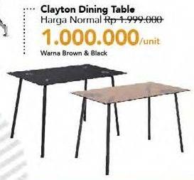 Promo Harga Dining Table Clayton  - Carrefour