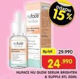 Promo Harga NUFACE Nu Glow Serum Brighten Supple Skin 20 ml - Superindo