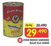 Promo Harga AYAM BRAND Sardines Bulat 425 gr - Superindo