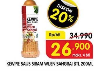 Promo Harga KEWPIE Saus Siram Wijen Sangrai 200 ml - Superindo