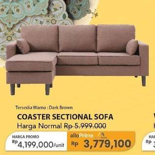 Promo Harga Coaster Sectional Sofa  - Carrefour