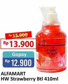 Promo Harga ALFAMART Hand Wash (Hand Soap) Strawberry 410 ml - Alfamart