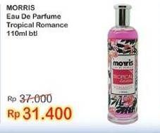 Promo Harga MORRIS Eau De Parfum Tropical Romance 110 ml - Indomaret