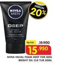 Promo Harga NIVEA MEN Deep Mud Facial Foam 50 ml - Superindo