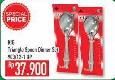 Promo Harga KIG Spoon Triangle Dinner Set 903 12-1HP  - Hypermart