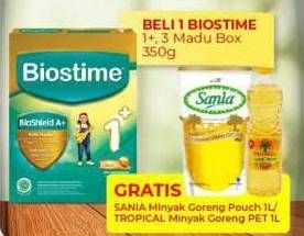 Beli 1 Biostime 1+, 3 Madu Box 350g Gratis Sania Minyak Goreng Pouch 1L / Tropical Minyak Goreng Pet 1 L