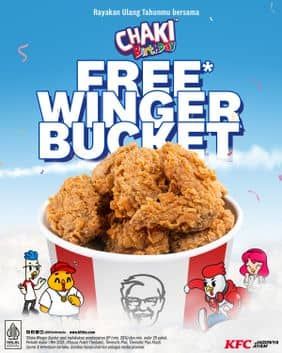 Promo Harga Free Winger Bucket  - KFC