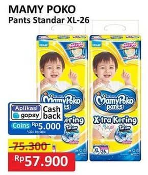 Promo Harga Mamy Poko Pants Xtra Kering XL26 26 pcs - Alfamart