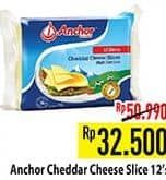 Promo Harga Anchor Cheddar Cheese Slice Original 12 pcs - Hypermart