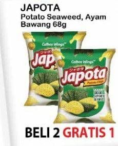 Promo Harga JAPOTA Potato Chips Ayam Bawang, Umami Japanese Seaweed 68 gr - Alfamart