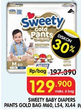 Promo Harga Sweety Gold Pants L54, M60, XL44 44 pcs - Superindo