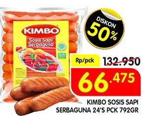 Promo Harga KIMBO Sosis Sapi Serbaguna 24 pcs - Superindo