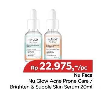 Promo Harga NUFACE Nu Glow Serum Acne Prone Care, Brighten Supple Skin 20 ml - TIP TOP
