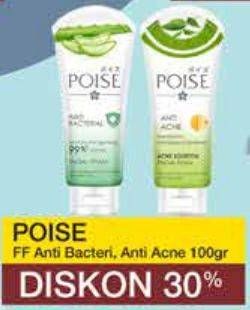 Promo Harga Poise Facial Foam Anti Bacterial 100 ml - Yogya