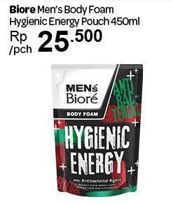 Promo Harga BIORE MENS Body Foam Hygienic Energy 450 ml - Carrefour