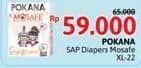 Promo Harga Pokana Mosafe Sap Diapers XL22 22 pcs - Alfamidi