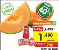 Promo Harga Melon Red Sweet per 100 gr - Superindo