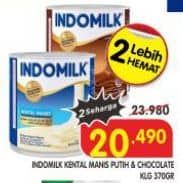 Promo Harga Indomilk Susu Kental Manis Plain, Cokelat 370 gr - Superindo
