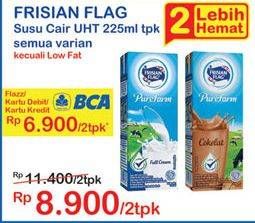 Promo Harga FRISIAN FLAG Susu UHT Purefarm All Variants per 2 box 225 ml - Indomaret