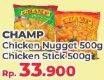 Promo Harga CHAMP Chicken Nugget/Stick 500g  - Yogya