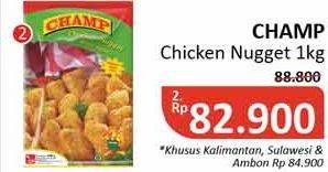 Promo Harga CHAMP Nugget Chicken Nugget 1000 gr - Alfamidi